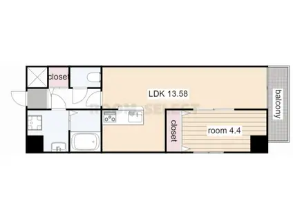 PRIMAL千種STELO(1LDK/9階)の間取り写真