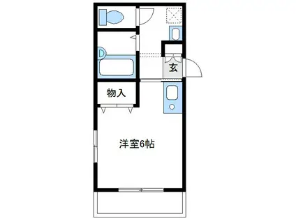 ルーチェ(ワンルーム/2階)の間取り写真