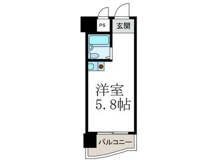 朝日プラザ高瀬川(ワンルーム/7階)の間取り写真