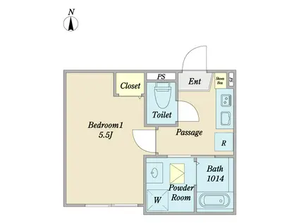 CELM中目黒(1K/1階)の間取り写真