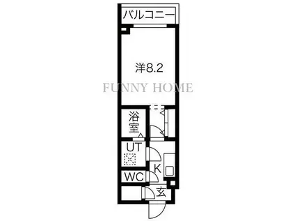 ルネサンスコート世田谷若林(1K/3階)の間取り写真