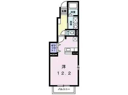 PINECOURT(ワンルーム/1階)の間取り写真