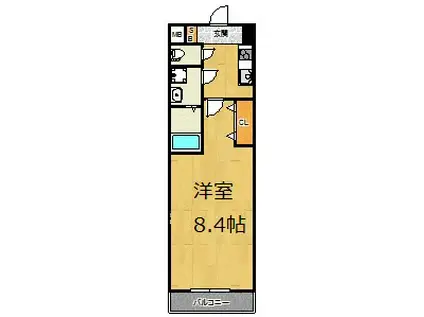 レジデンス塚本ヴィークス(1K/5階)の間取り写真