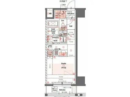 ネベル北四番丁PRI RE(ワンルーム/6階)の間取り写真