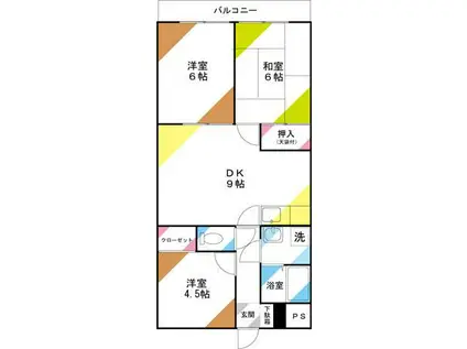 ファザーズマンション(3DK/2階)の間取り写真