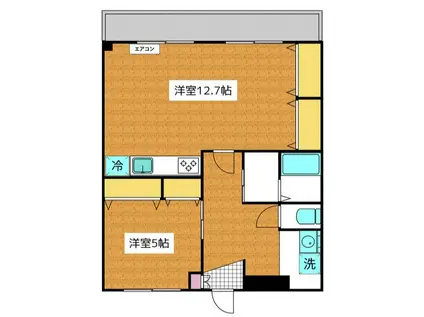 ドミール瑞来(1LDK/5階)の間取り写真