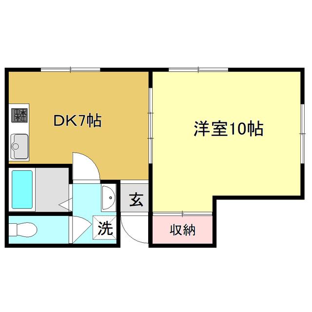 メゾン内藤(1DK/1階)の間取り写真