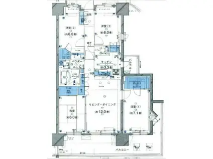 ハーバーレジデンス(4LDK/9階)の間取り写真