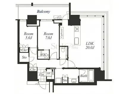 グランドメゾンTHE池下ガーデンタワー(2LDK/8階)の間取り写真
