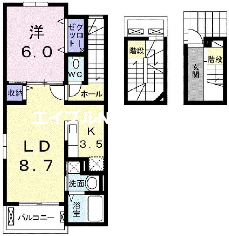 ヴィラ・フォレスタ(1LDK/3階)の間取り写真