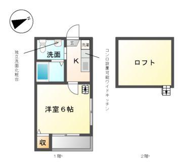 セモア百人町(1K/1階)の間取り写真
