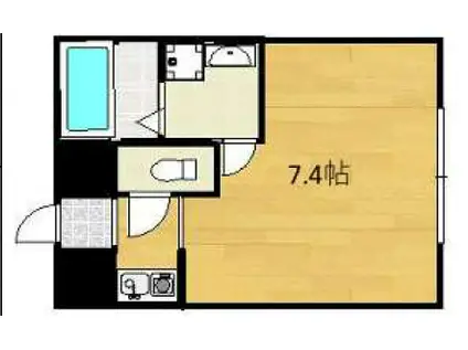 メゾン裕(1K/2階)の間取り写真