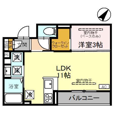 オプティモ(1LDK/1階)の間取り写真