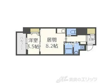 ファーストフィオーレ新大阪グランデ(1LDK/3階)の間取り写真