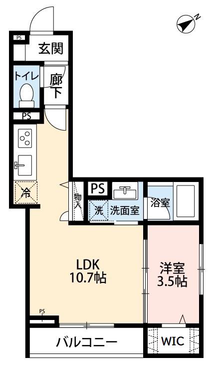 SONORE(1LDK/3階)の間取り写真