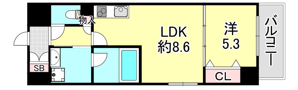 シルエラ甲南山手(1LDK/6階)の間取り写真