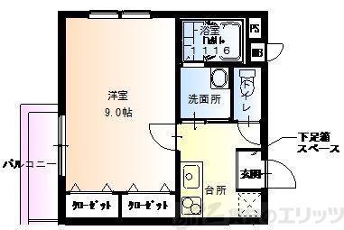 フジパレス東三国I番館(1K/1階)の間取り写真