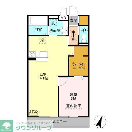 グリーンガーデン(1LDK/3階)の間取り写真