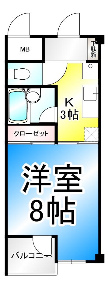 FIZZ(1K/3階)の間取り写真