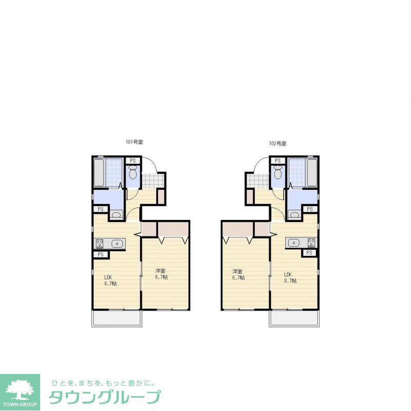 AVENIR AKAI A(1LDK/1階)の間取り写真