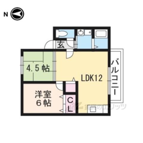 グレース芝原(2LDK/2階)の間取り写真