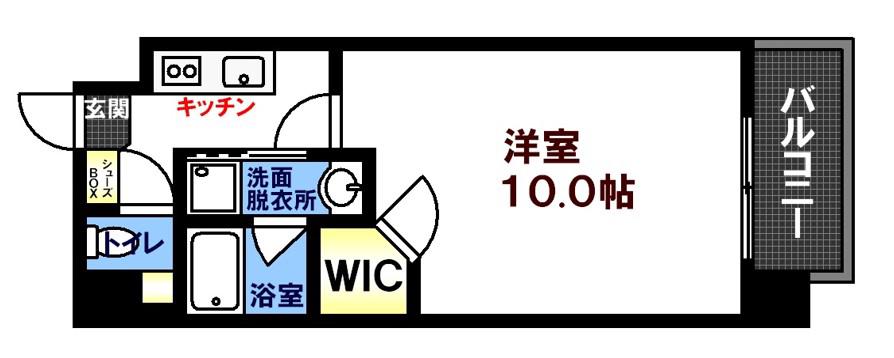 BZ HILLS STAGE(1K/5階)の間取り写真