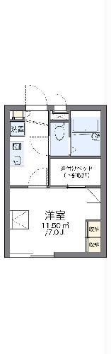 レオパレス四季(1K/1階)の間取り写真