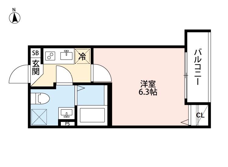 ROBOT HOME お花茶屋A(1K/1階)の間取り写真
