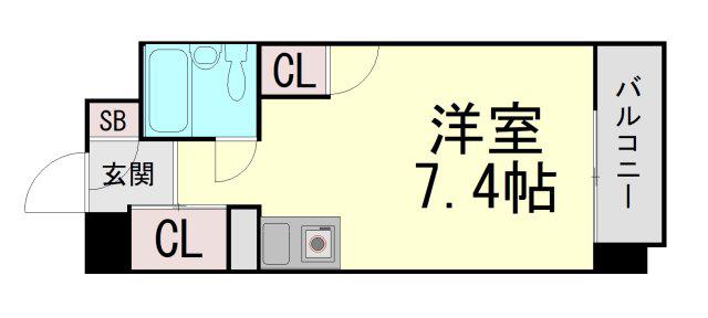 藤和シティコープ本山(ワンルーム/4階)の間取り写真