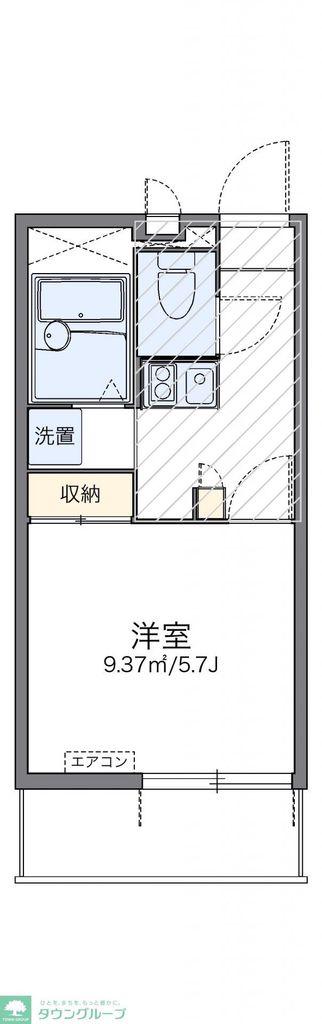 レオパレスラポールI(1K/3階)の間取り写真
