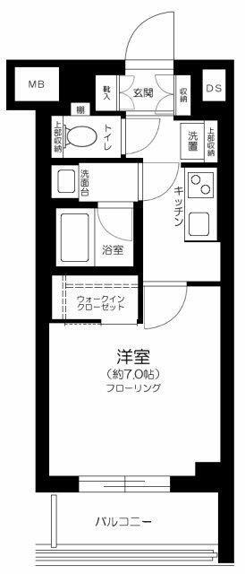 プレミスト月島(1K/11階)の間取り写真