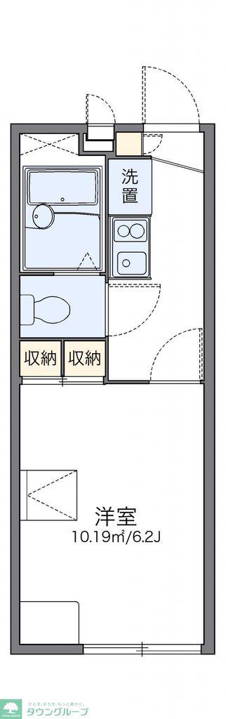 レオパレスFONTEINE(1K/1階)の間取り写真