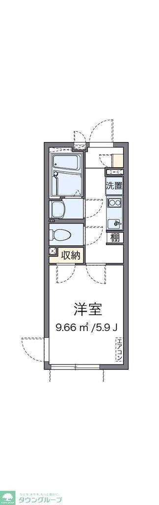 クレイノ笹塚南山(1K/3階)の間取り写真