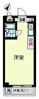 ルフラン常磐松(ワンルーム/3階)の間取り写真