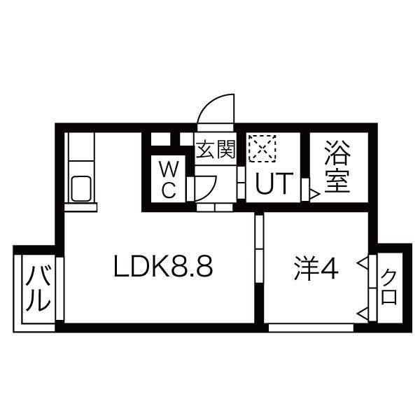 PEERSON N35(1LDK/1階)の間取り写真