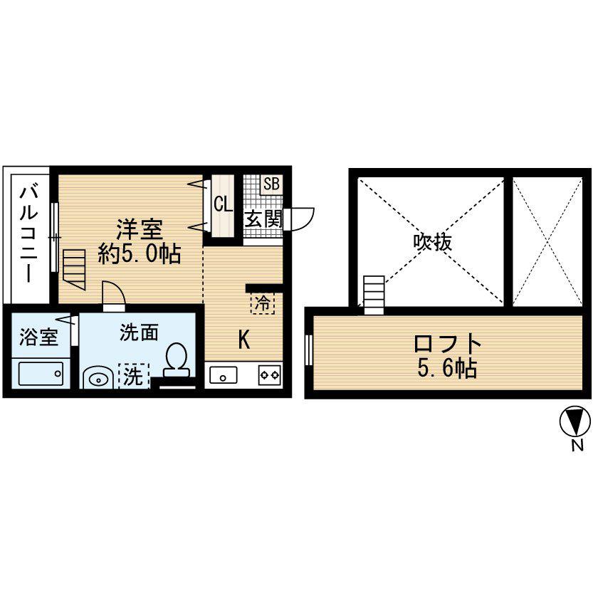 プログレス尼崎(ワンルーム/1階)の間取り写真