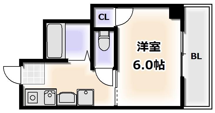 SUN CORPO(1K/1階)の間取り写真