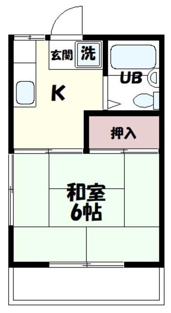 シルクハイツ(1K/1階)の間取り写真