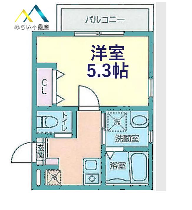 アメニティY(1K/1階)の間取り写真