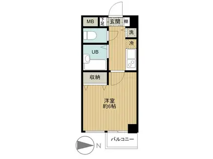 上連雀テラス(1K/3階)の間取り写真