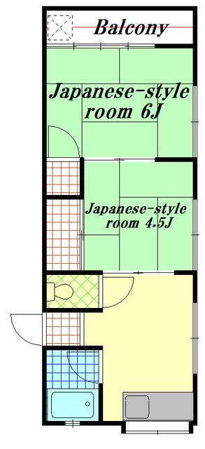 第3富士見ハイツ(2DK/2階)の間取り写真