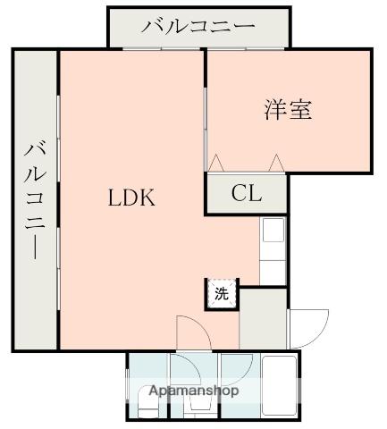 サンシャイン和田(1LDK/4階)の間取り写真