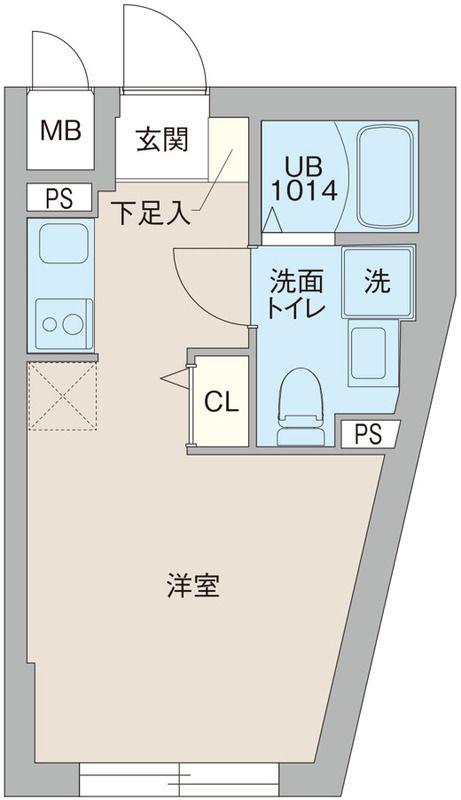 クリオ ラモード目黒洗足(1K/3階)の間取り写真