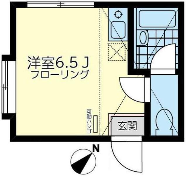 ユナイト鶴見アルベリータの瞳(ワンルーム/1階)の間取り写真