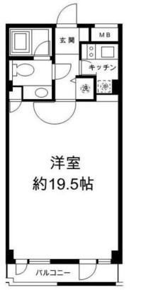 H&M南青山(ワンルーム/2階)の間取り写真