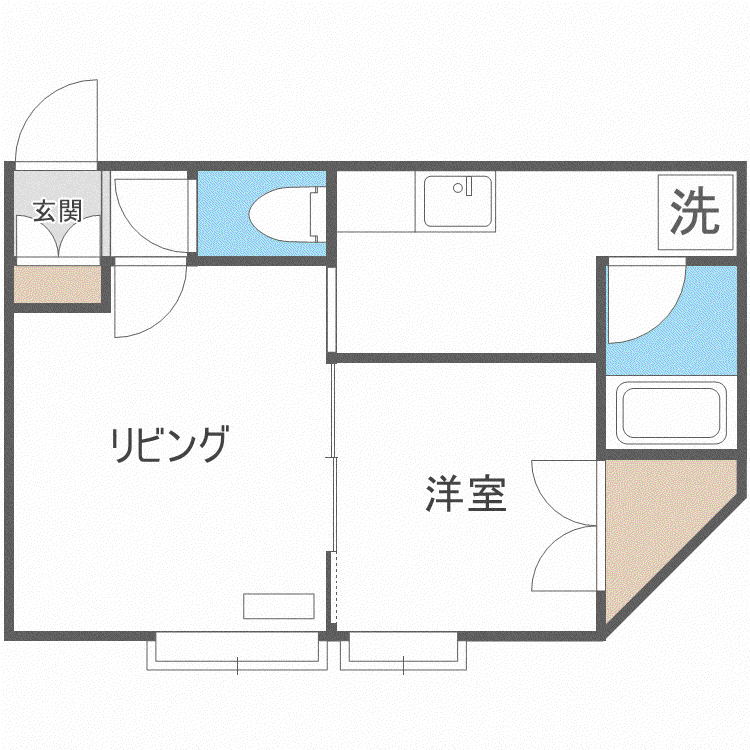 第36森宅建マンション(1LDK/3階)の間取り写真