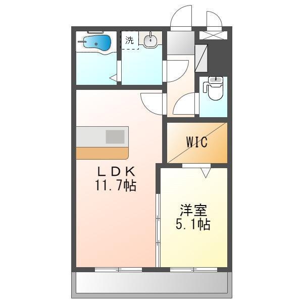 IL・LUOGO南立石(1LDK/2階)の間取り写真