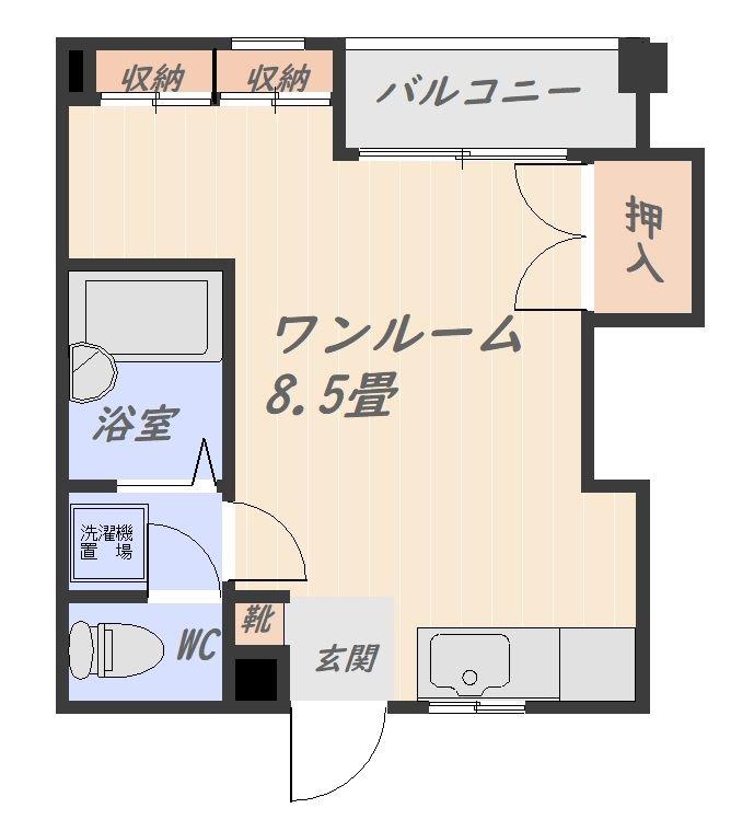 MAISON ビラメール(ワンルーム/3階)の間取り写真