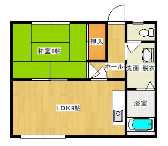 サープラス大田野(1LDK/1階)の間取り写真