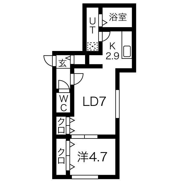 SHIBA OP(1LDK/2階)の間取り写真